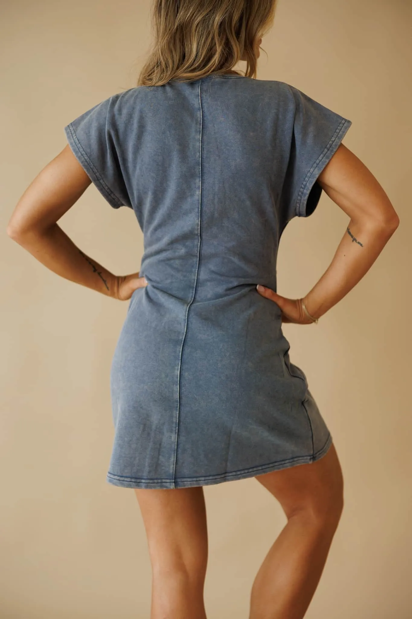 Twisted Mineral Wash Dress sold by LANE 201 product image thumbnail 3