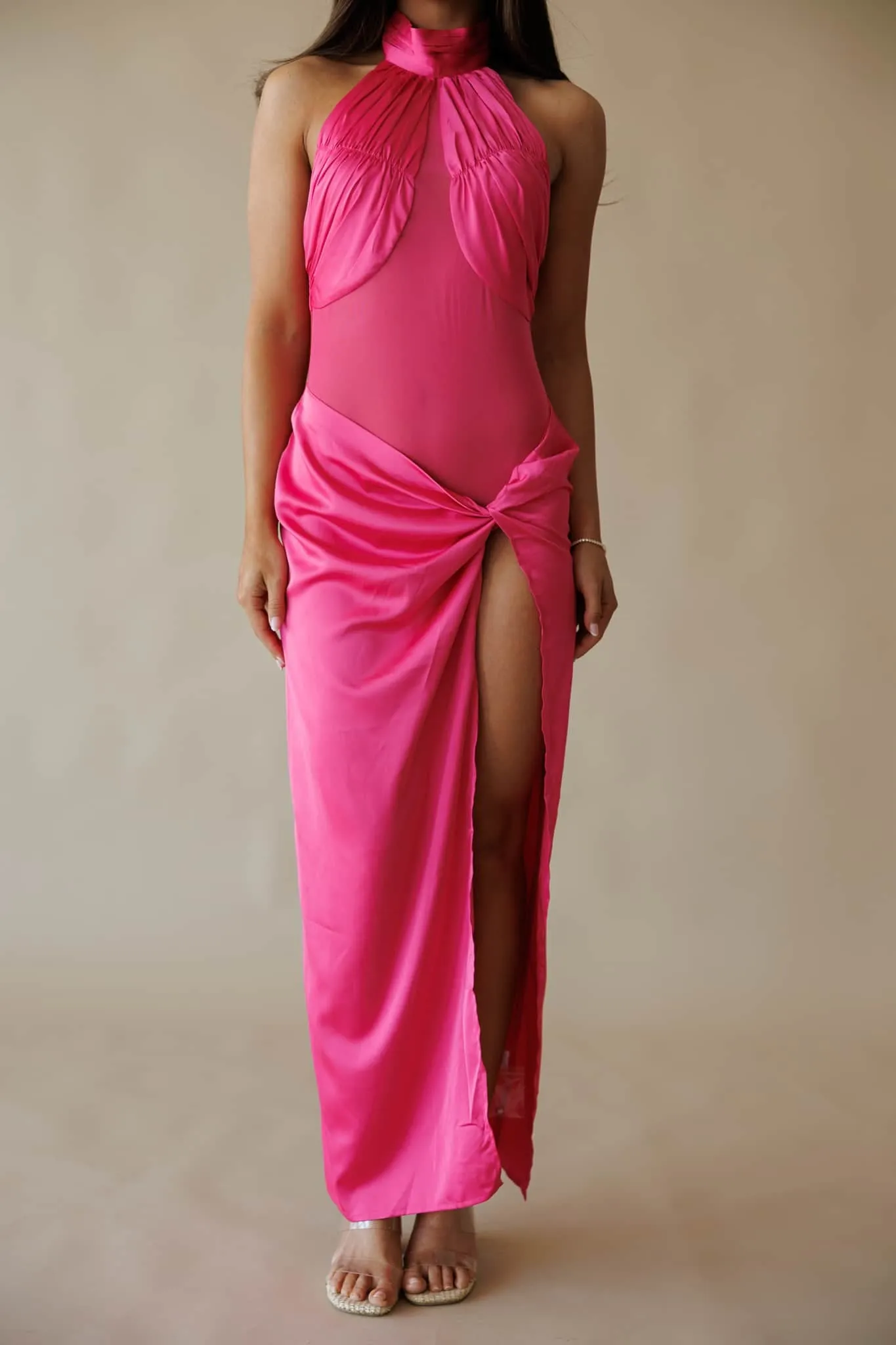 Pink Paradise Mesh Maxi Dres sold by LANE 201 product image thumbnail 4