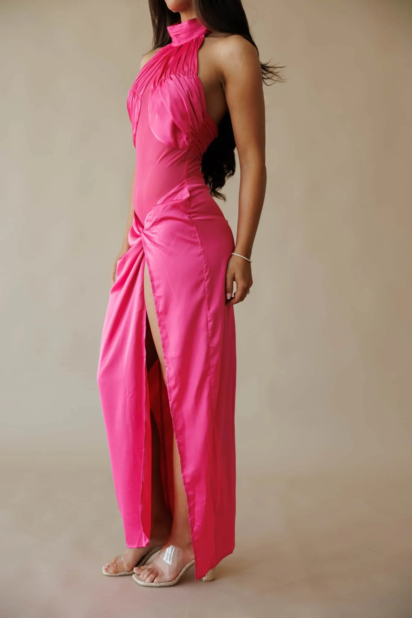 Pink Paradise Mesh Maxi Dres sold by LANE 201 product image thumbnail 3