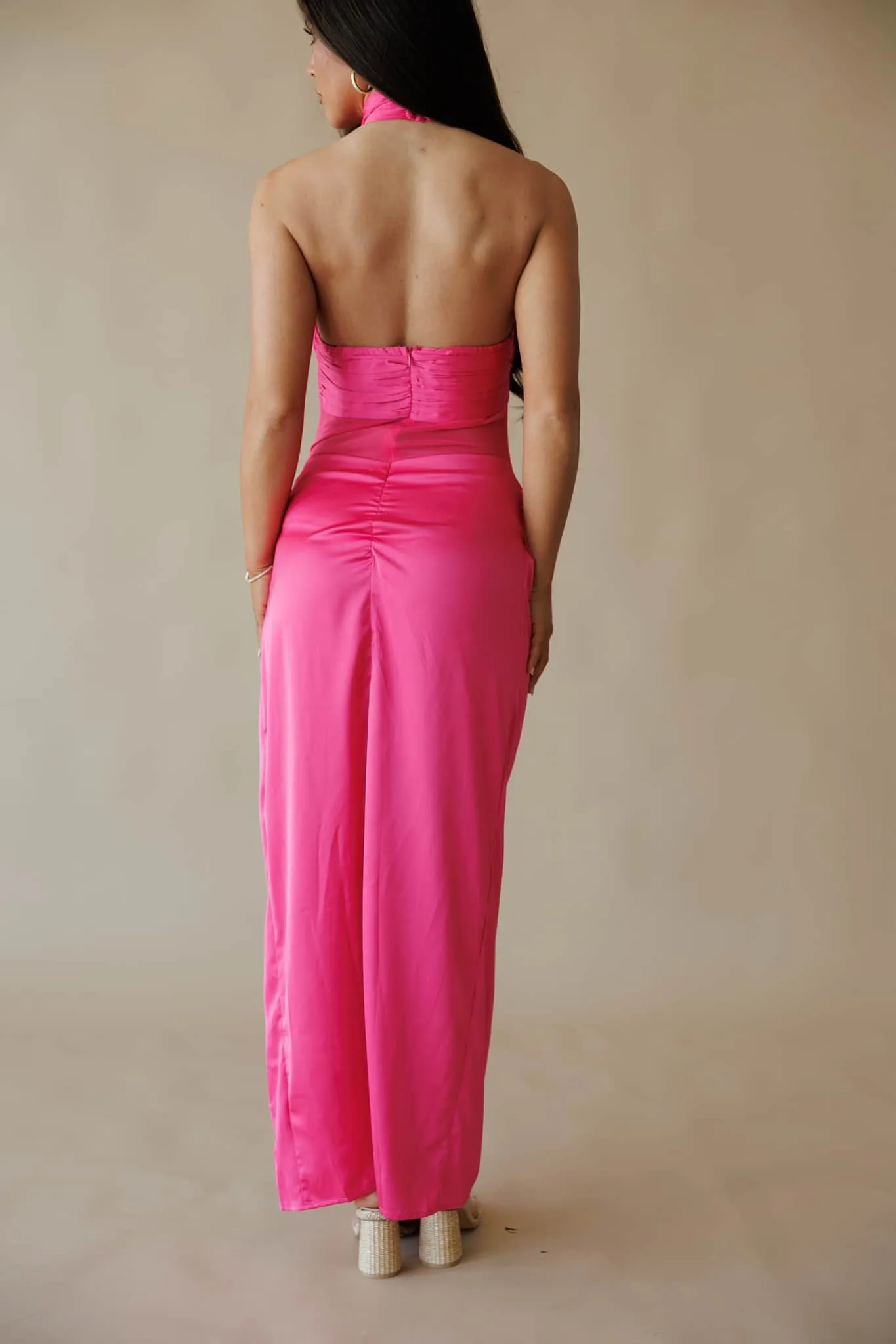 Pink Paradise Mesh Maxi Dres sold by LANE 201 product image thumbnail 2