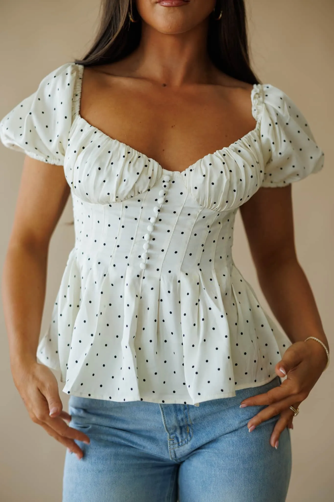 Polka Dot Satin Top sold by LANE 201 product image thumbnail 2