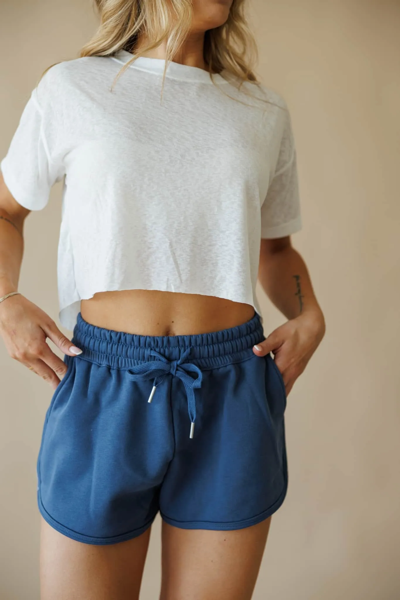 Cropped Raw Hem Tee sold by LANE 201 product image thumbnail 2