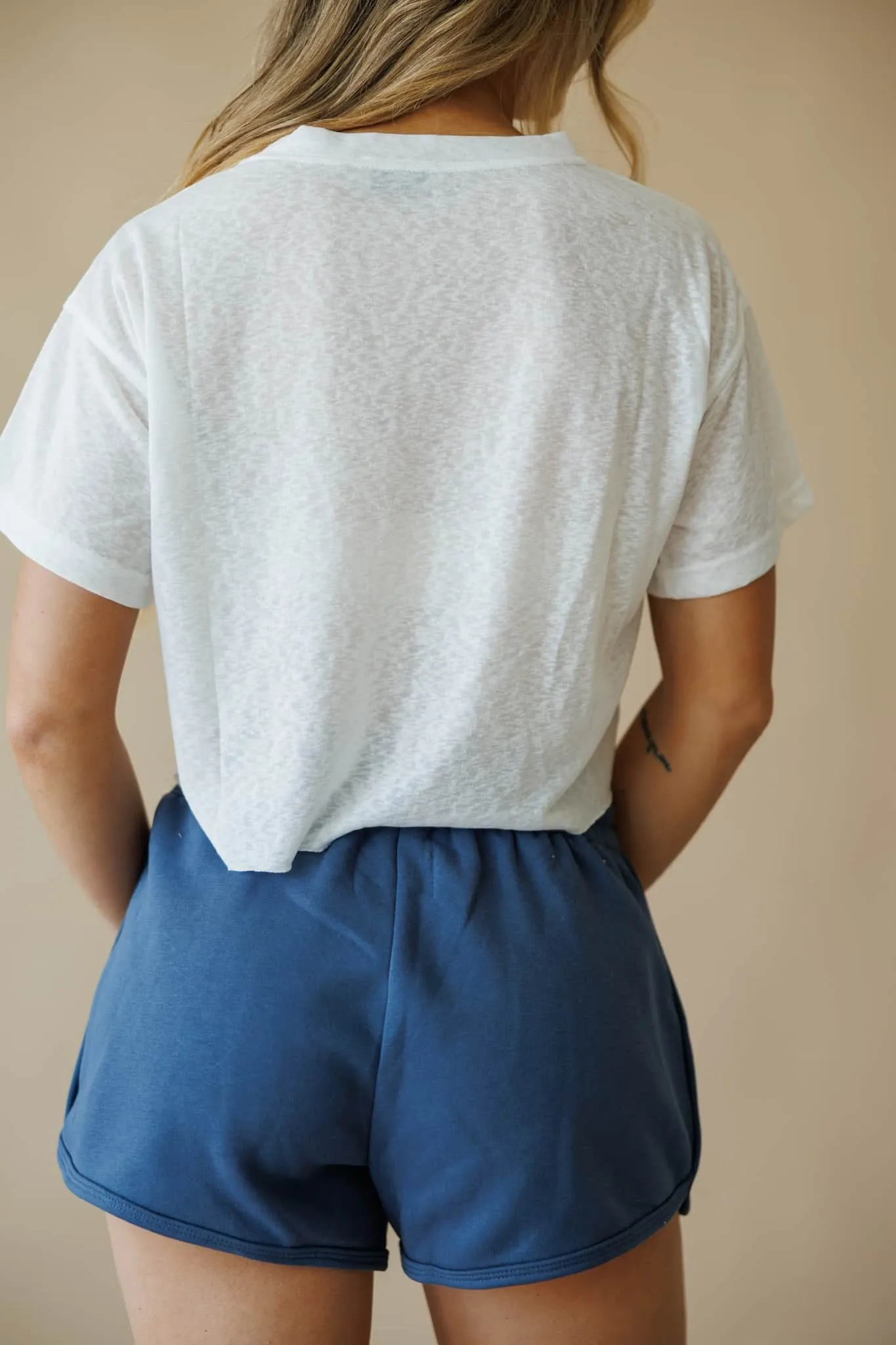 Cropped Raw Hem Tee sold by LANE 201 product image thumbnail 5
