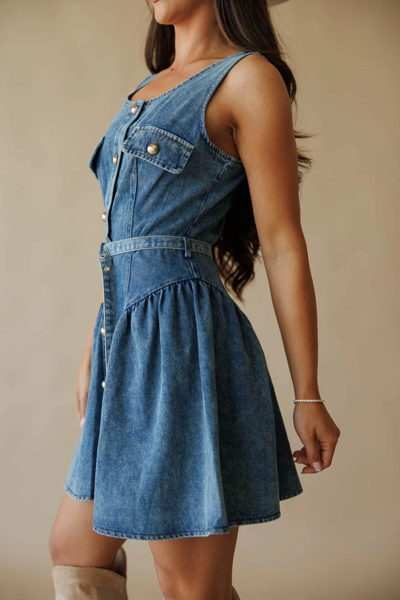 Blue Jean Nights Dress sold by LANE 201 product image thumbnail 3