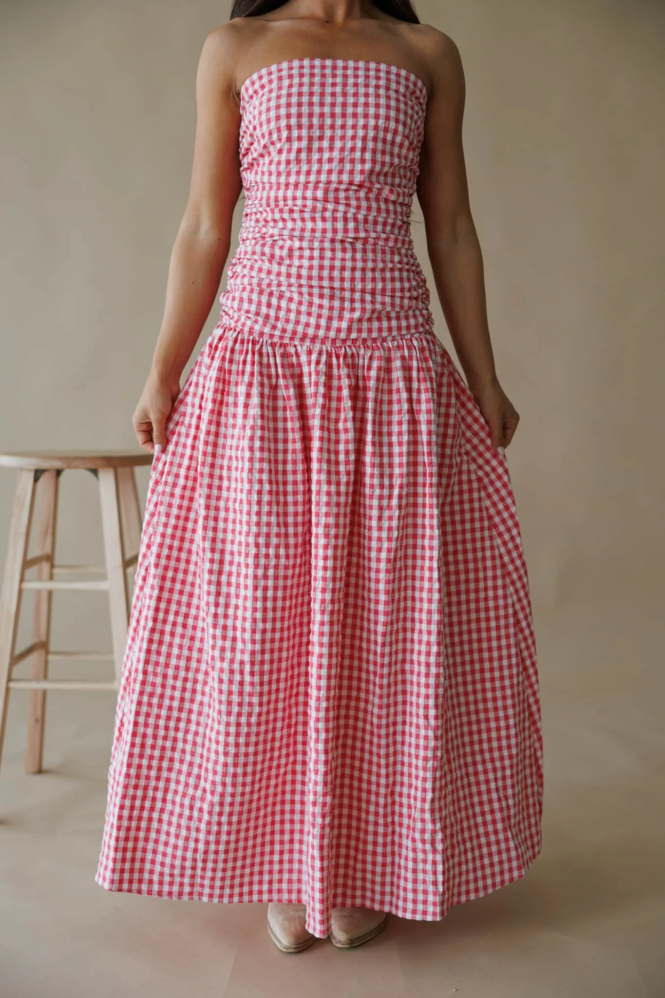 Sweet On You Gingham Dress sold by LANE 201 product image thumbnail 2