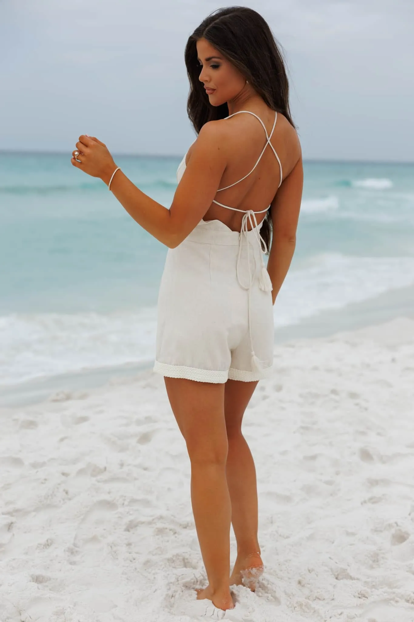 Shoreline Staple Romper sold by LANE 201 product image thumbnail 4