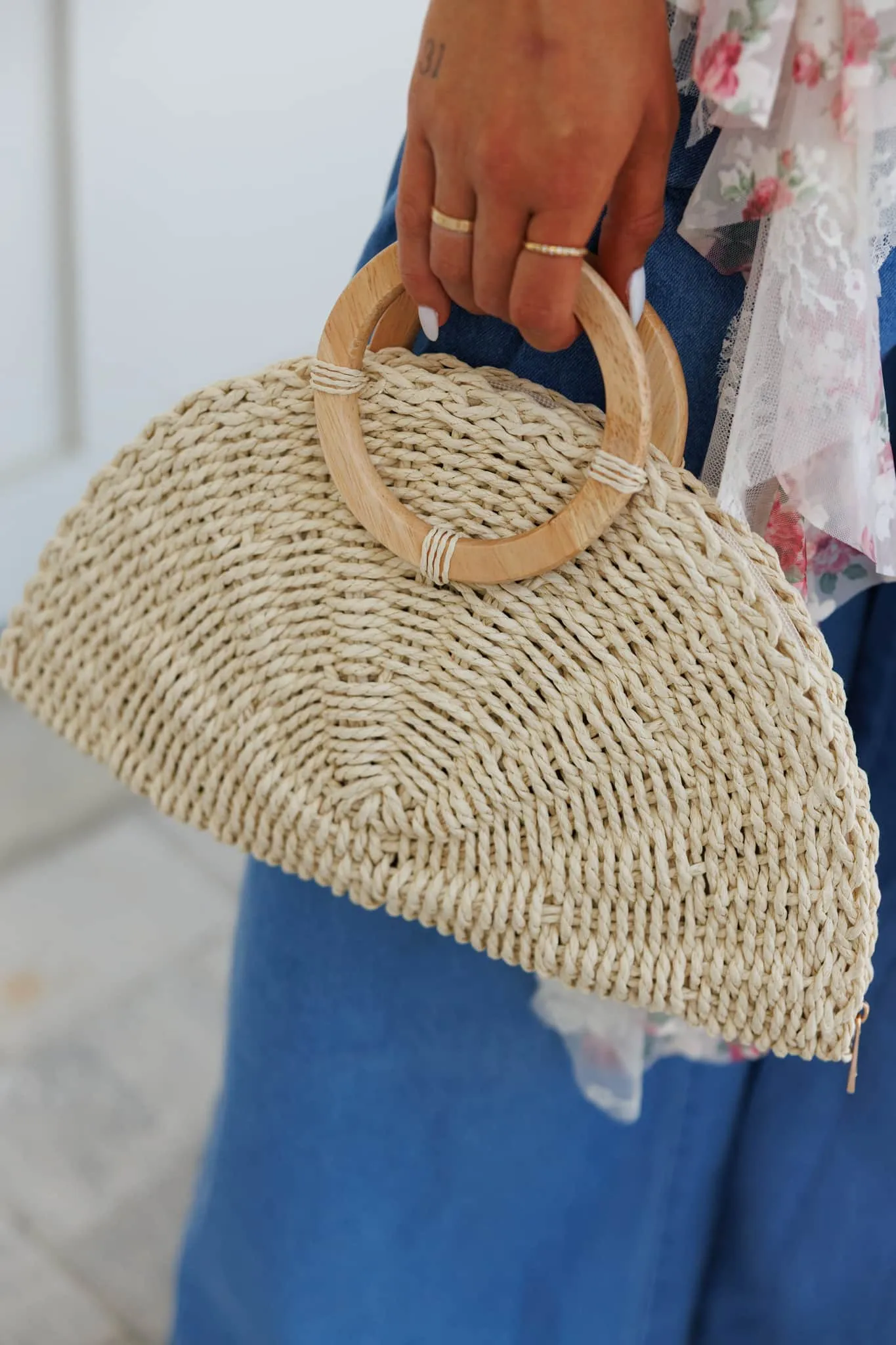 Seaside Straw Clutch sold by LANE 201 product image thumbnail 2