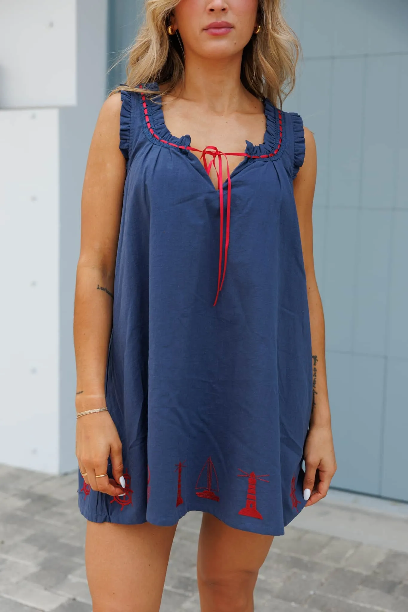 Anchors Away Mini Dress sold by LANE 201 product image thumbnail 2