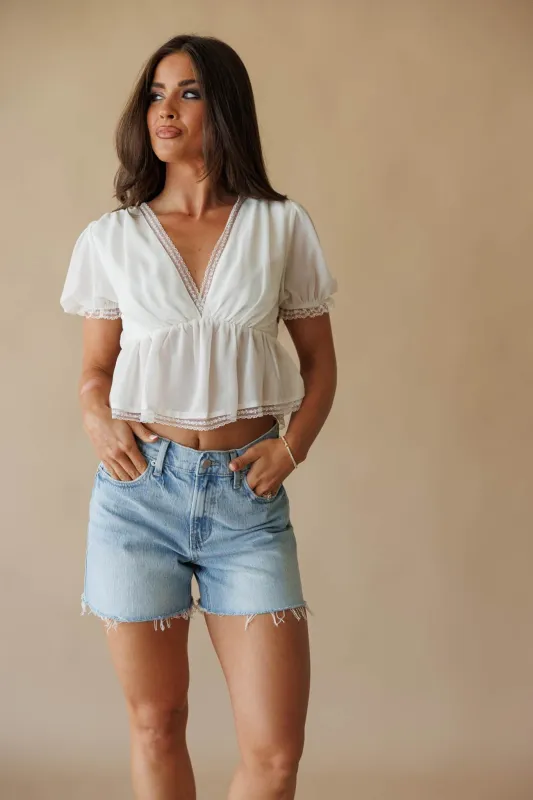 Lovely Lace Chiffon Top made by Le Lis