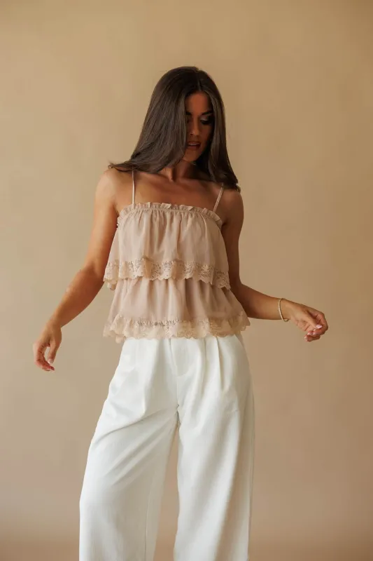 Blushing Romance Lace Top made by Sunday Edition
