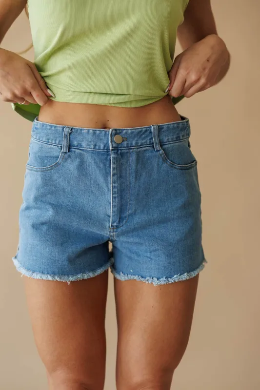 Chili Embroidered Denim Shorts made by Sunday Edition