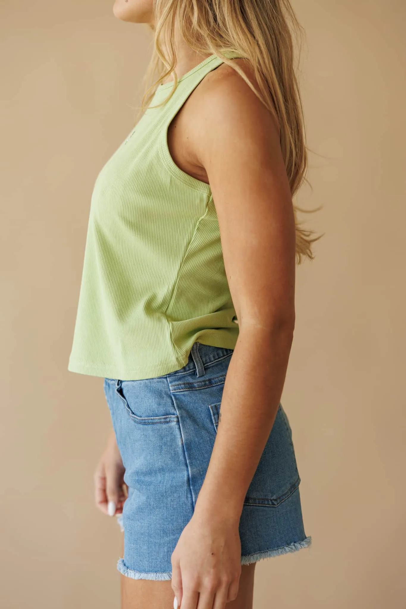 Beaded Lime Tank Top sold by LANE 201 product image thumbnail 4