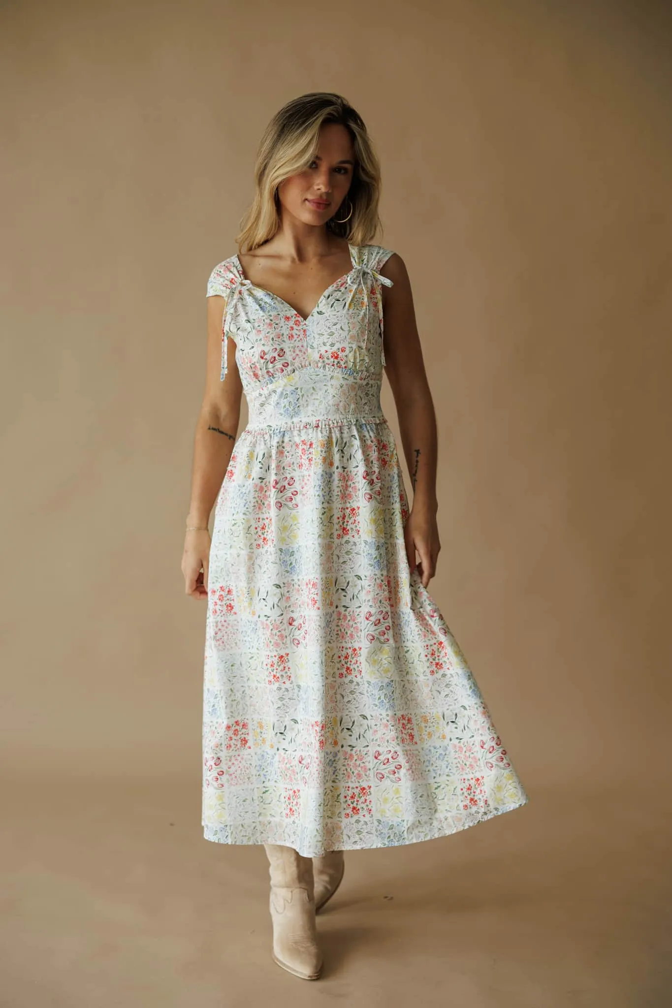 Harper Floral Print Midi Dress sold by LANE 201