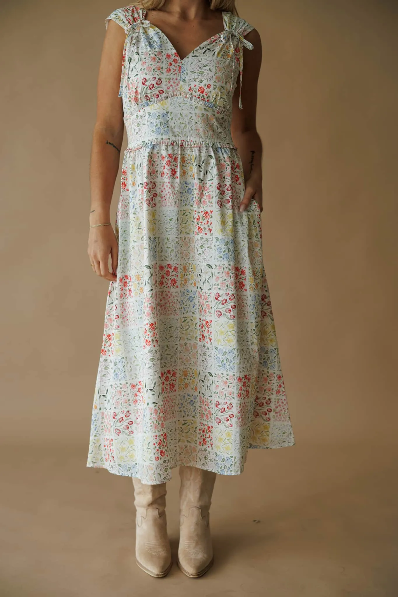 Harper Floral Print Midi Dress sold by LANE 201 product image thumbnail 4
