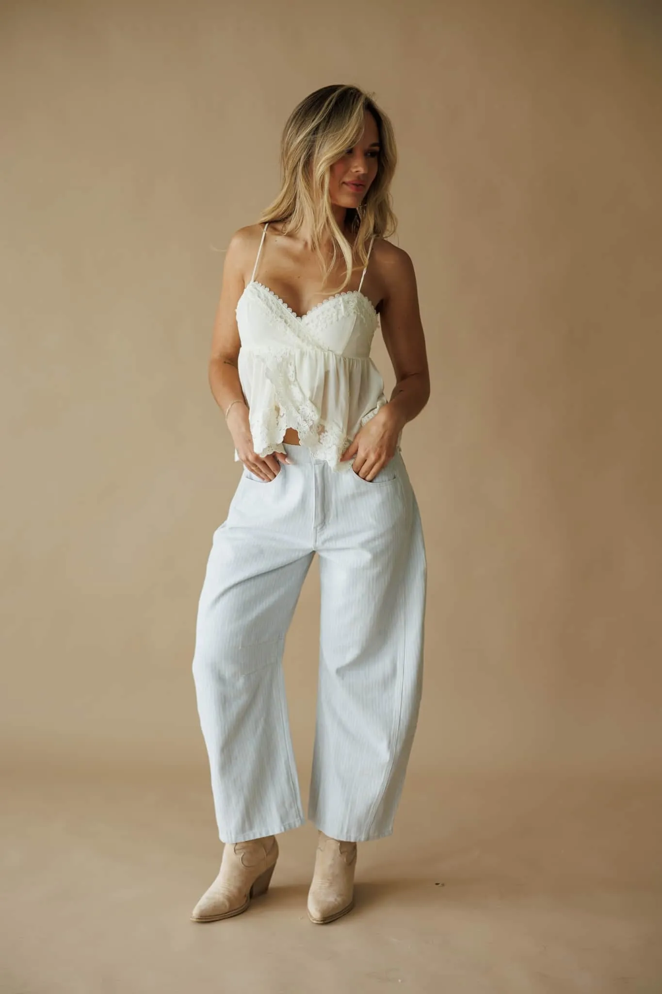 Jadyn Lace Trim Cami Top sold by LANE 201 product image thumbnail 5