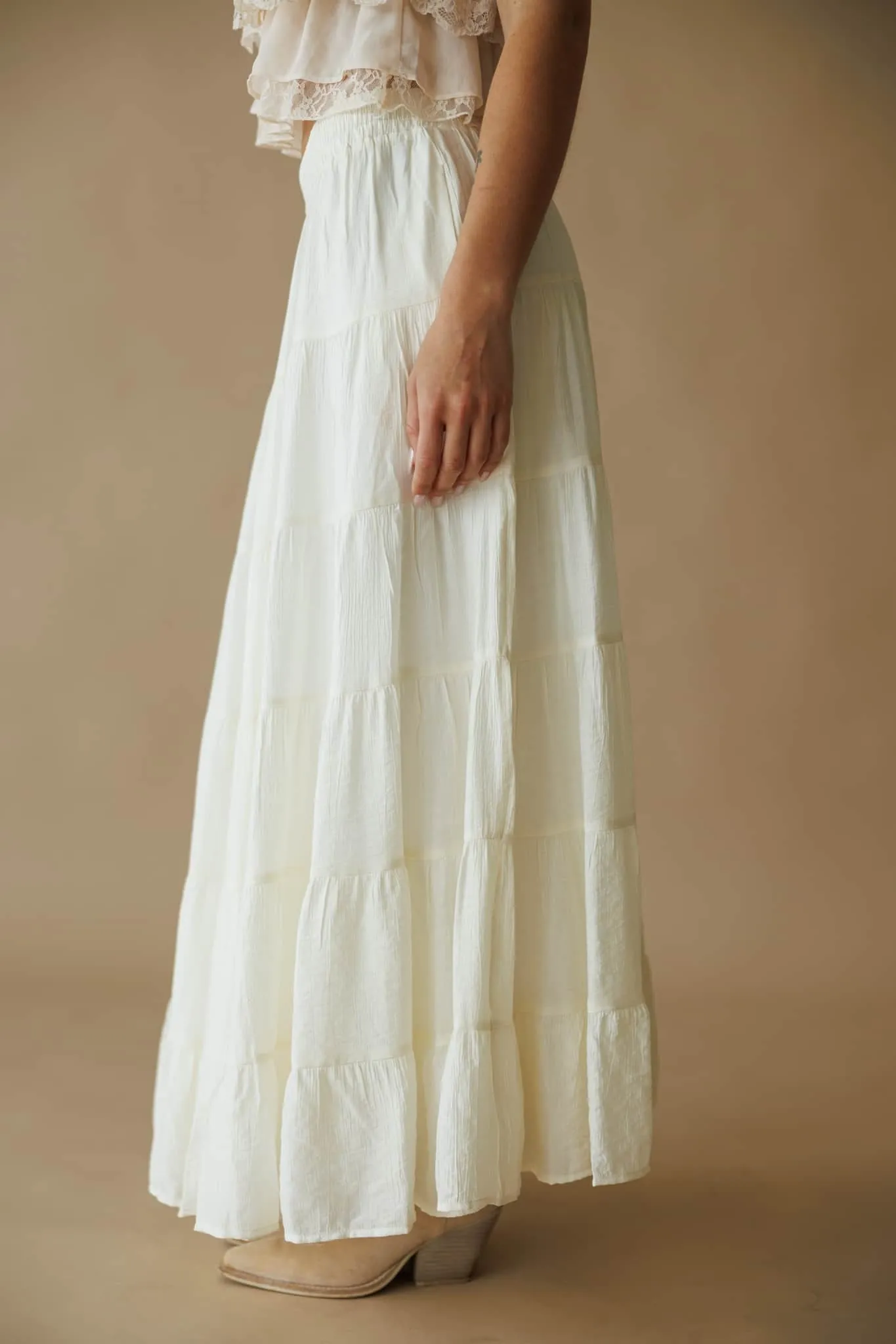 Sahara Tiered Maxi Skirt sold by LANE 201 product image thumbnail 4