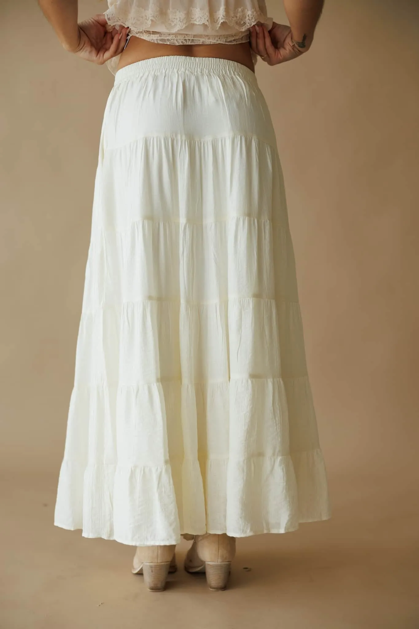 Sahara Tiered Maxi Skirt sold by LANE 201 product image thumbnail 5