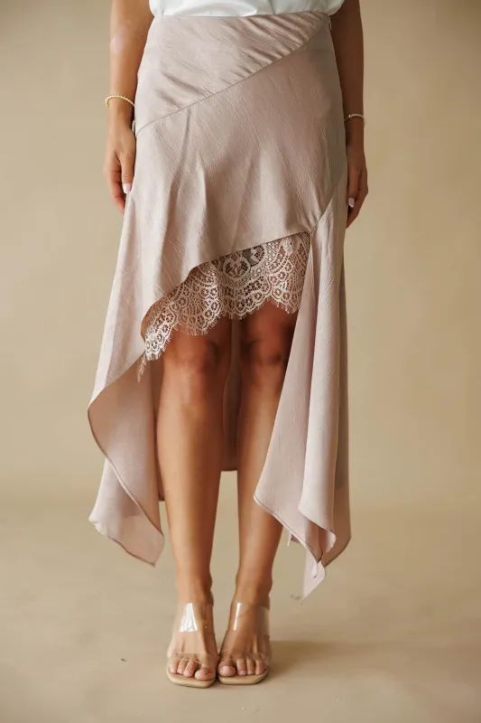 Silkshift Satin Lace Skirt made by Promesa