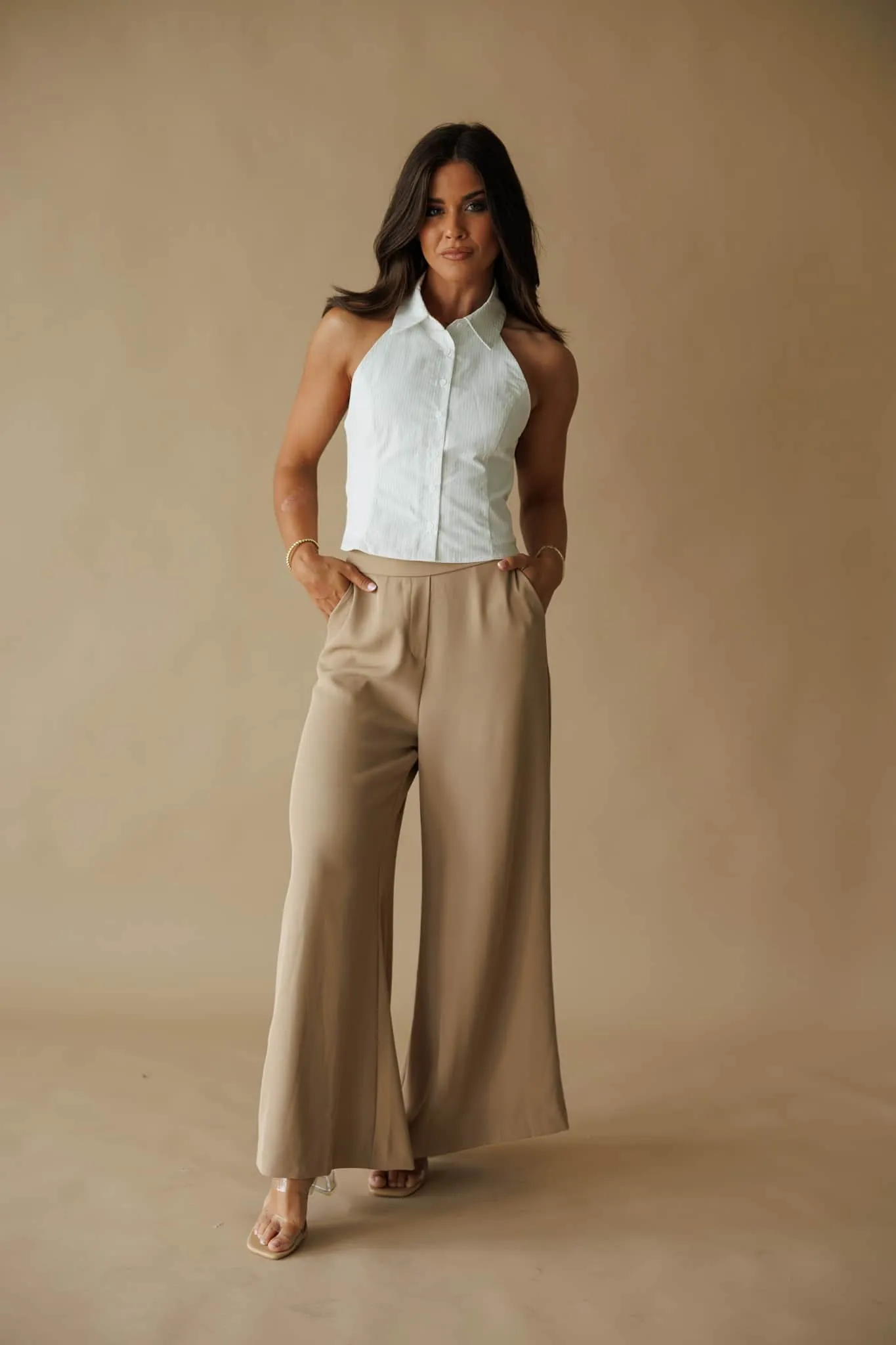 White Collar Halter Top sold by LANE 201 product image thumbnail 5