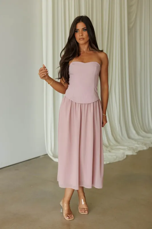 Everblush Midi Dress made by Le Lis