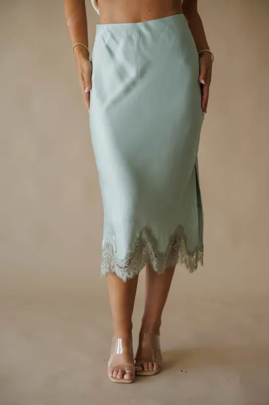 Satin Secrets Lace Midi Skirt made by Dress Forum