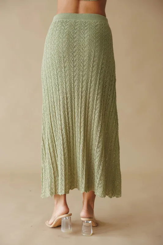 Tuscan Heat Crochet Maxi Skirt made by Listicle