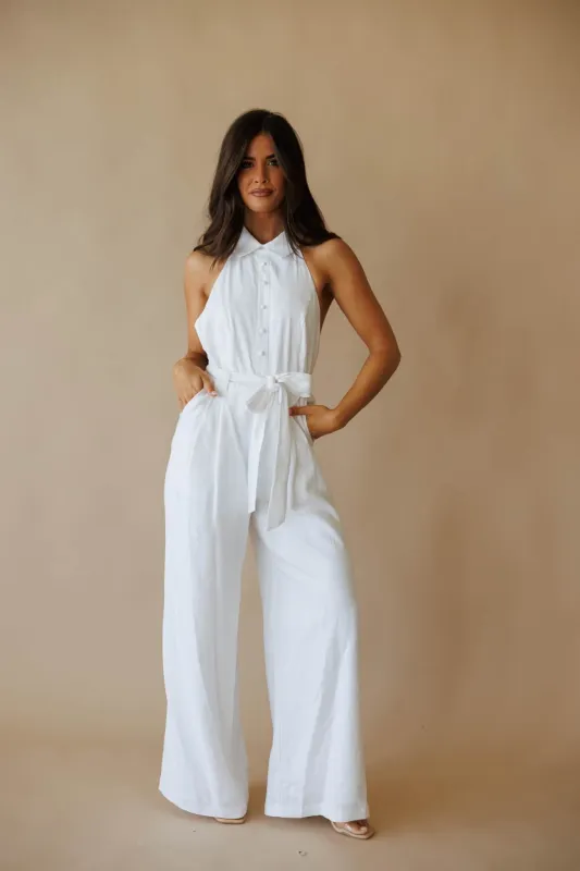 Vacay Vow Linen Jumpsuit made by Klesis