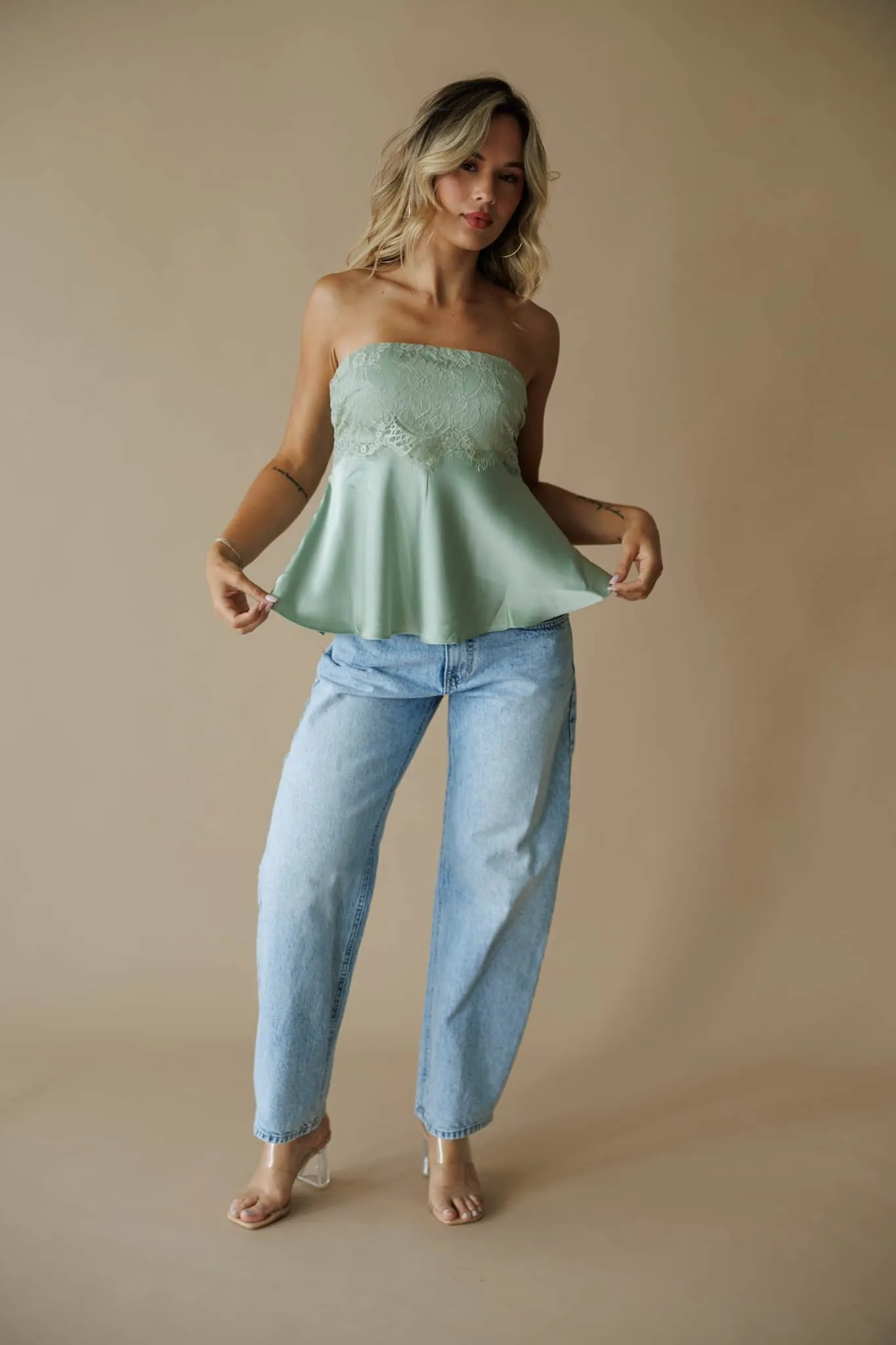 Satin Secrets Tube Top sold by LANE 201 product image thumbnail 5