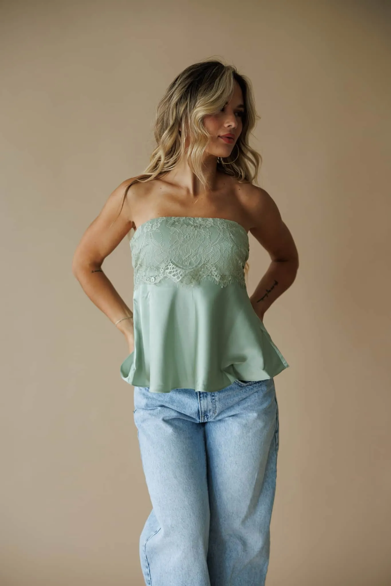 Satin Secrets Tube Top sold by LANE 201 product image thumbnail 3