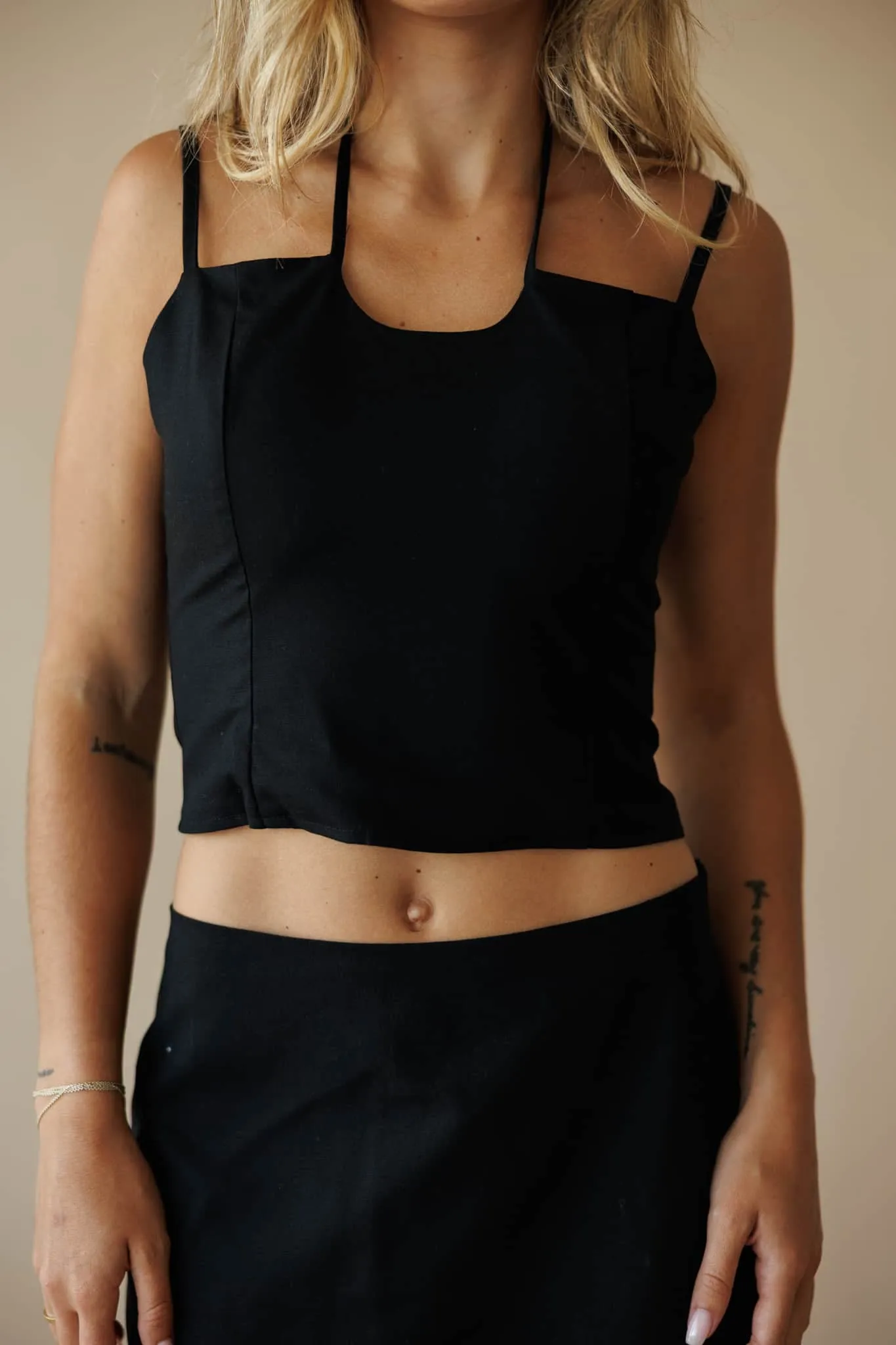Black Front Cut Out Top sold by LANE 201 product image thumbnail 3