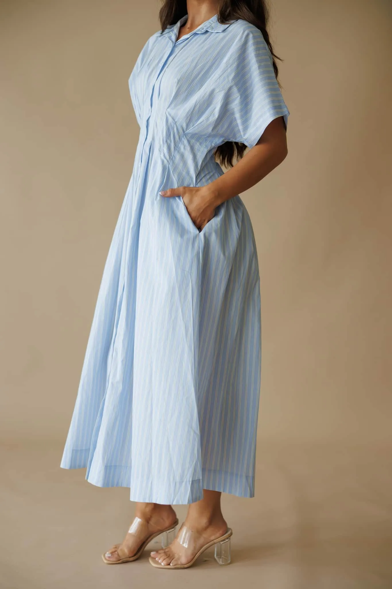 Striped Dolman Sleeve Midi Dress sold by LANE 201 product image thumbnail 2
