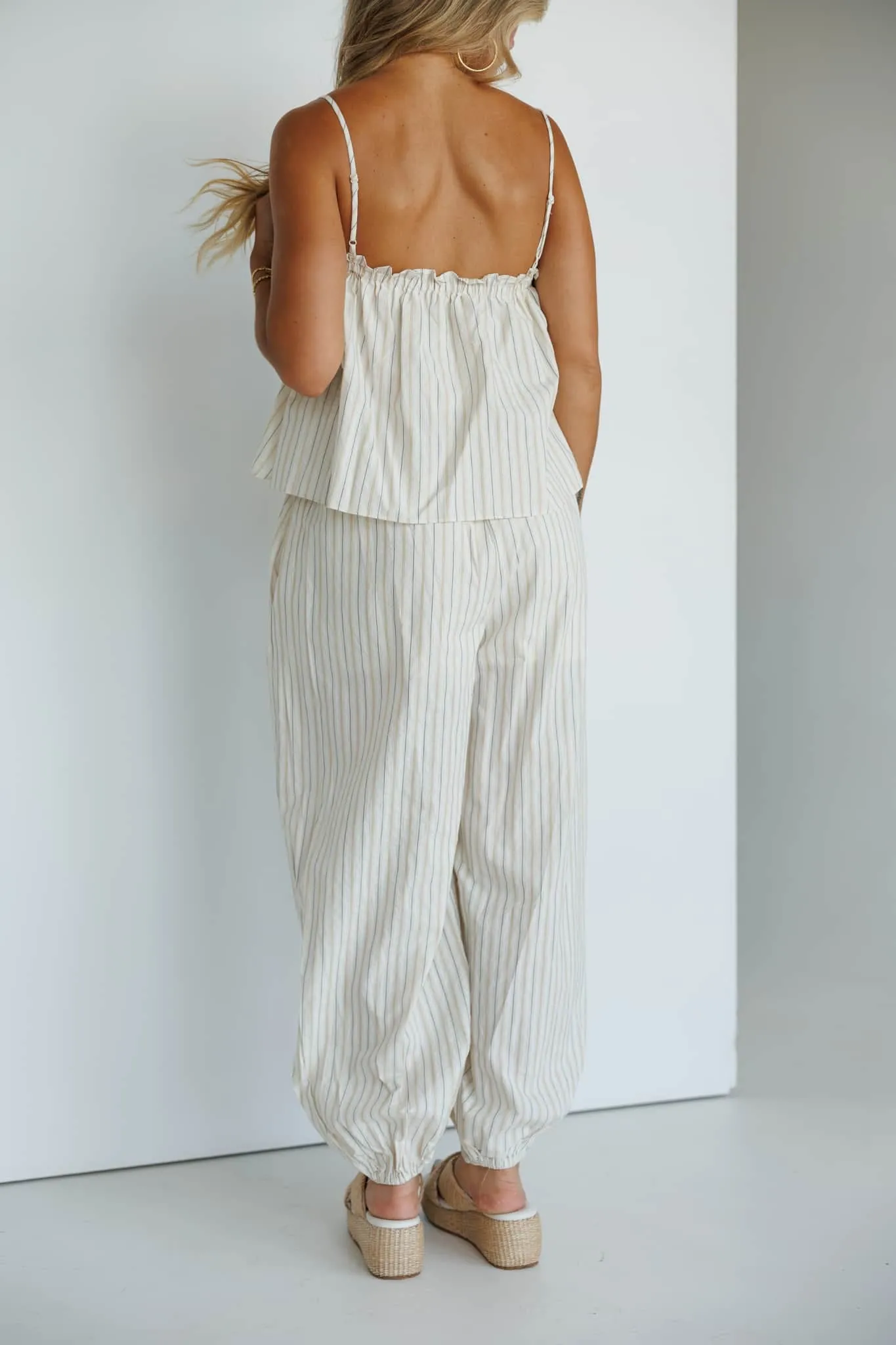Striped Top Balloon Jumpsuit sold by LANE 201 product image thumbnail 3