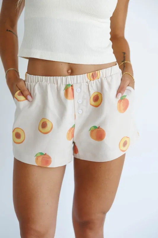 Peach Boxer Shorts made by Le Lis