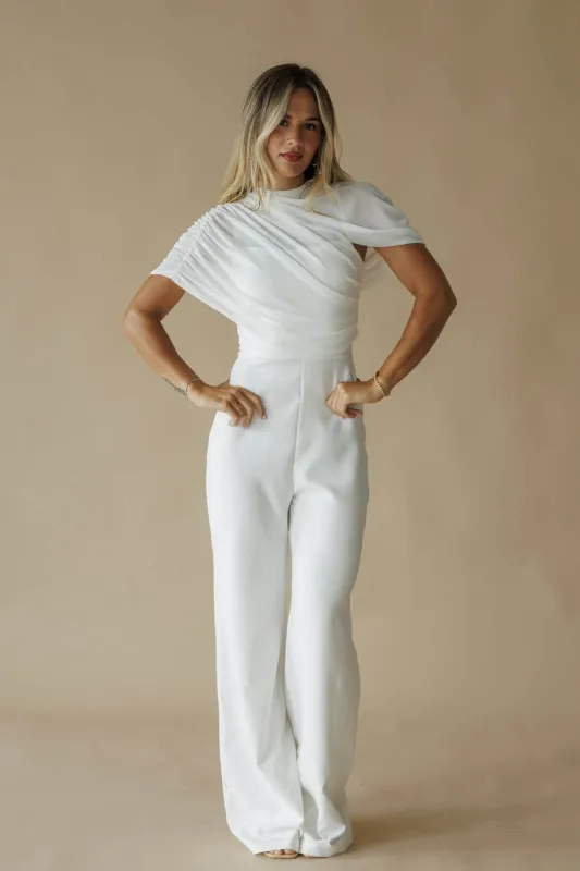 Asymmetric Cape Jumpsuit made by Fore Collection