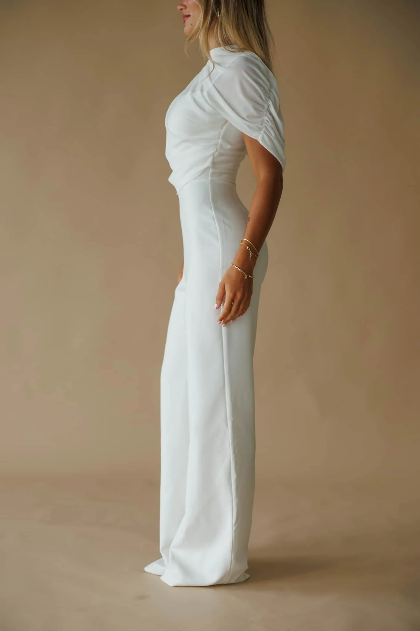 Asymmetric Cape Jumpsuit sold by LANE 201 product image thumbnail 3