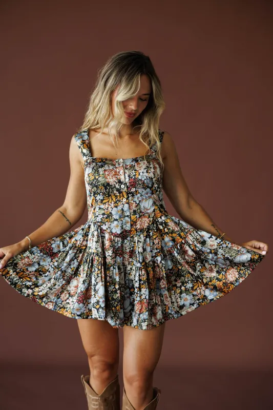 Flower Cart Satin Romper made by Promesa