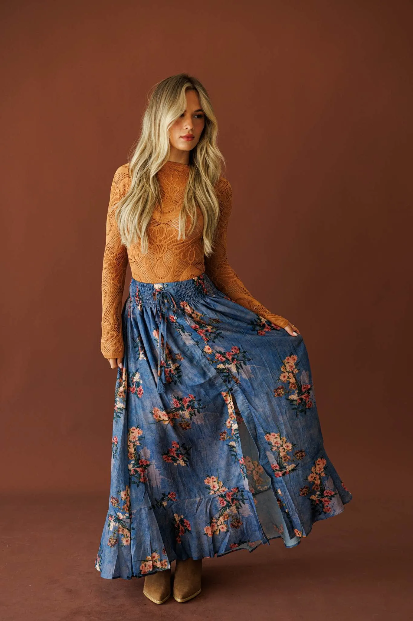 Wild Bouquet Maxi Skirt sold by LANE 201 product image thumbnail 2