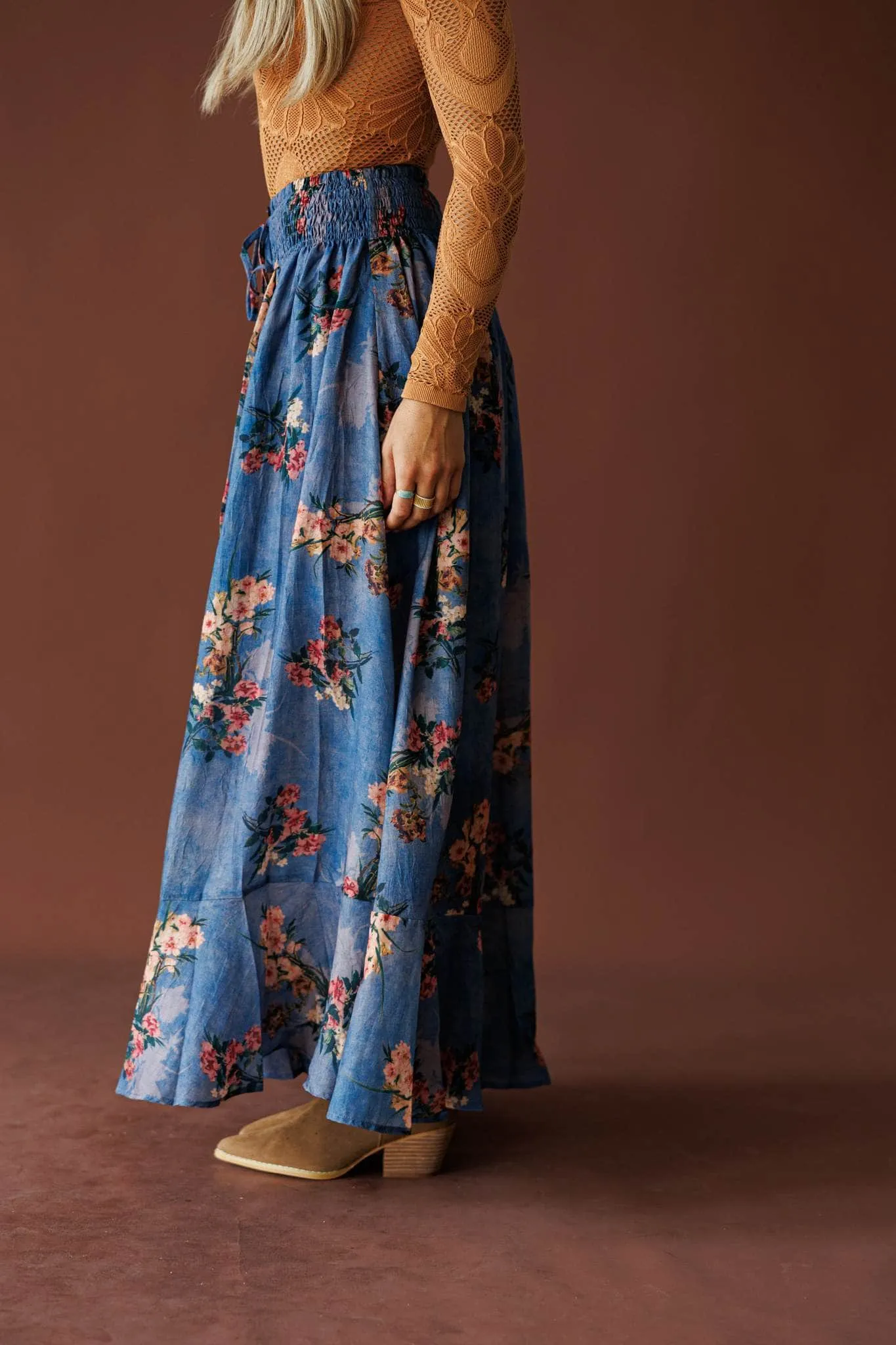 Wild Bouquet Maxi Skirt sold by LANE 201 product image thumbnail 5
