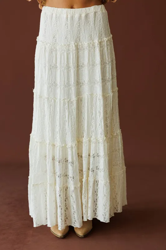 Free Spirit Lace Maxi Skirt made by Promesa