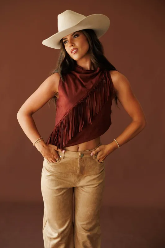 Western Whim Fringe Top made by Fore Collection