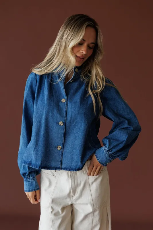 Puff Sleeve Denim Jacket made by Lena
