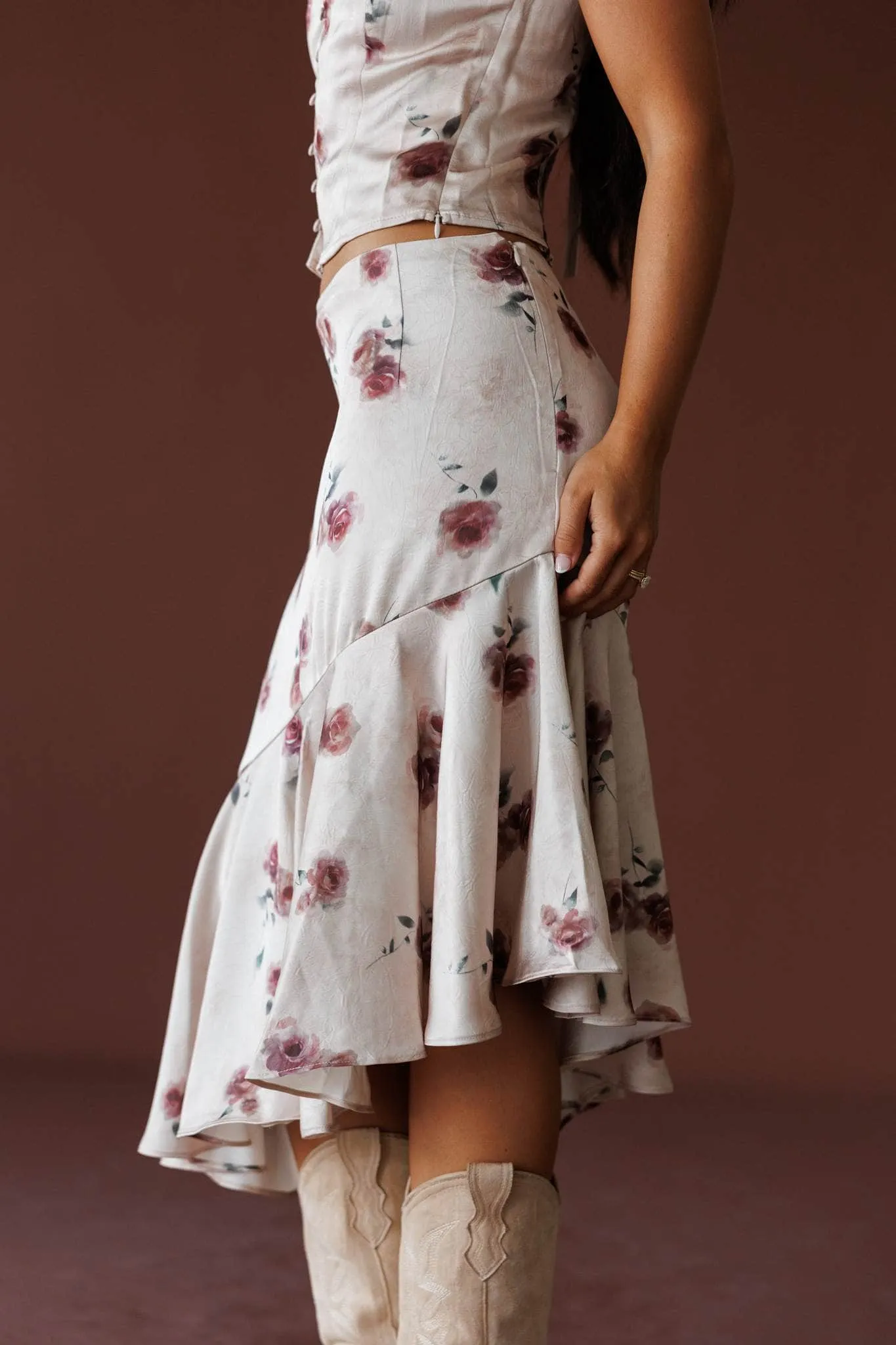 Private Garden Satin Skirt sold by LANE 201 product image thumbnail 5