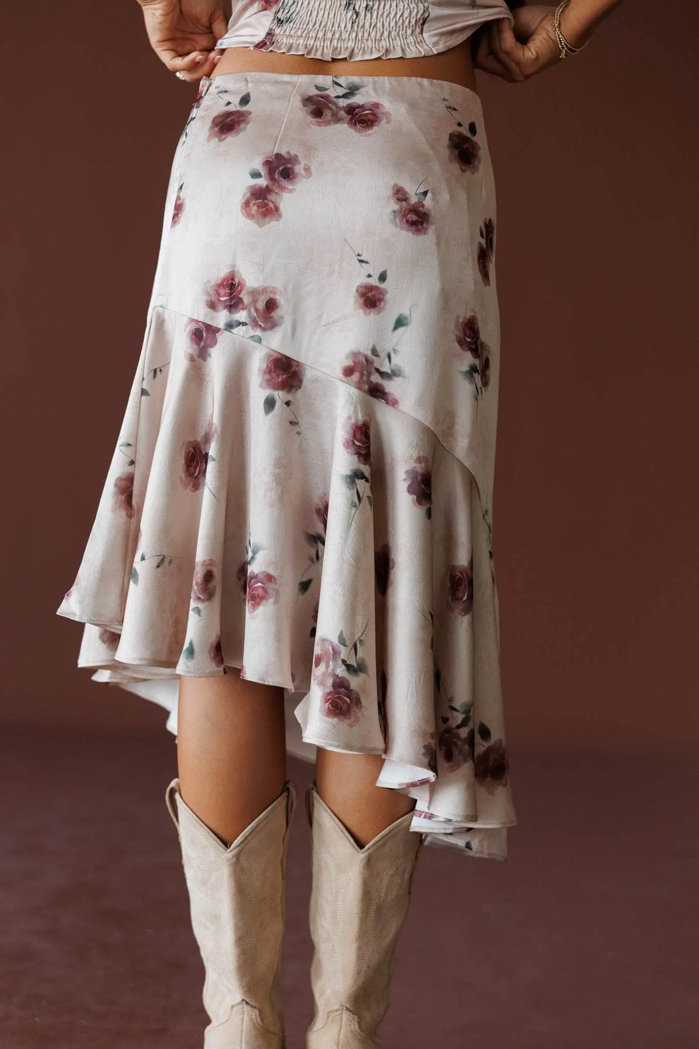 Private Garden Satin Skirt sold by LANE 201 product image thumbnail 4