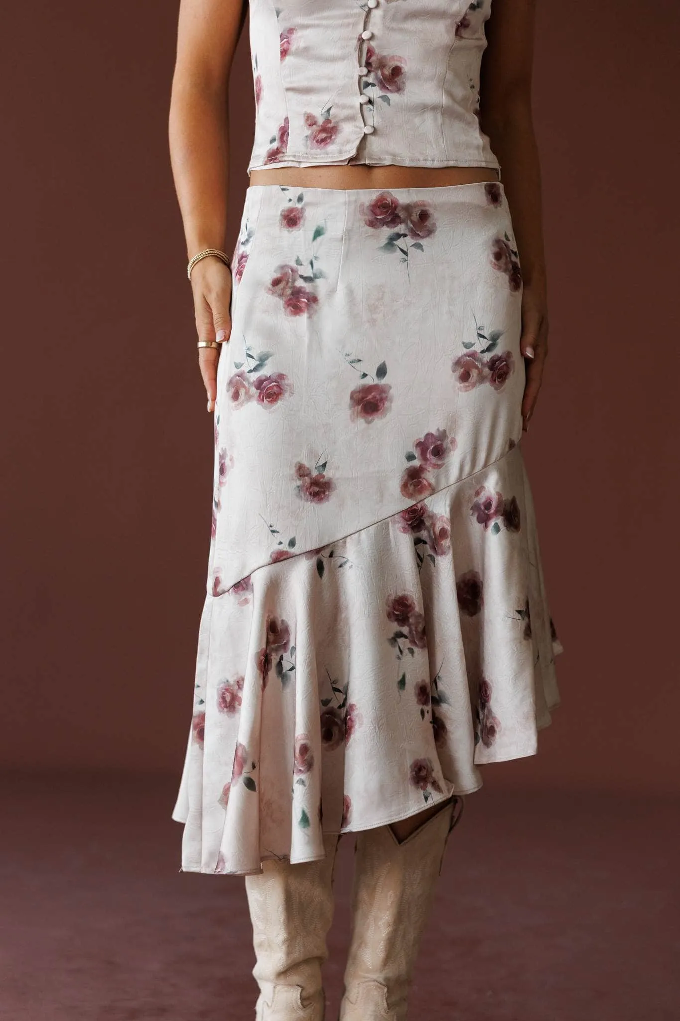 Private Garden Satin Skirt sold by LANE 201 product image thumbnail 3
