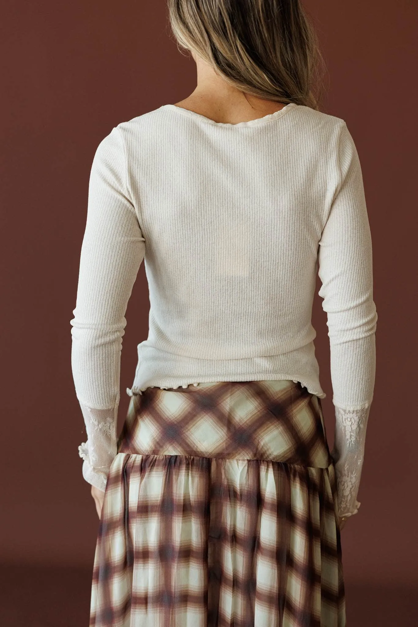 Knit Lace Mixed Top sold by LANE 201 product image thumbnail 4