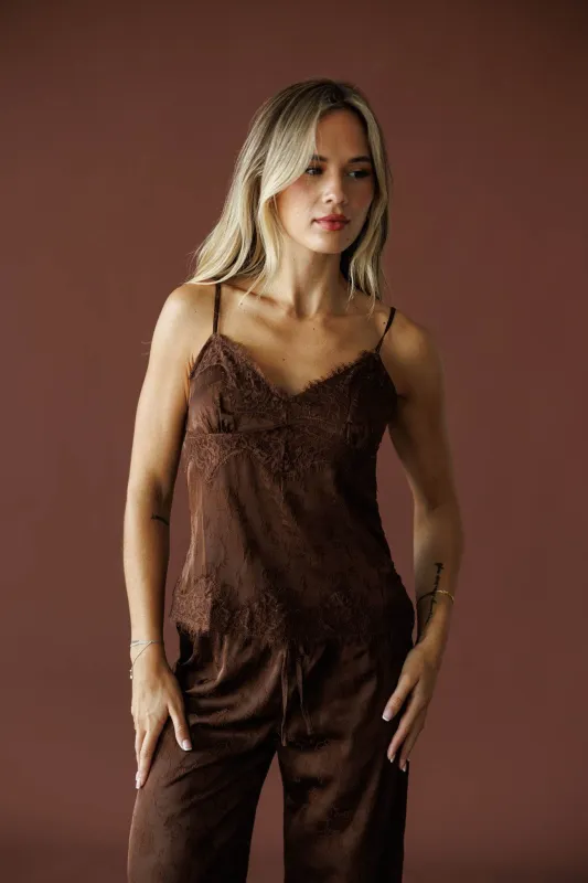Lights Out Lace Satin Top made by Pretty Garbage