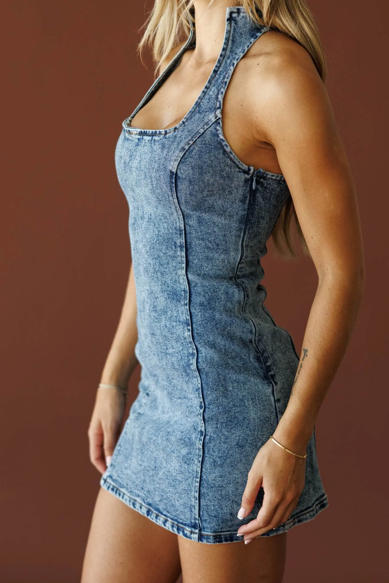 The Headliner Denim Dress sold by LANE 201 product image thumbnail 4