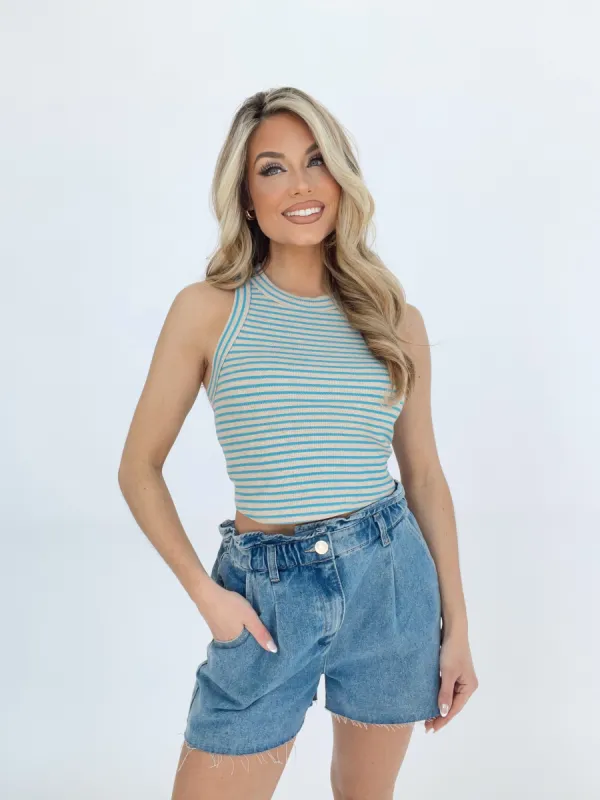 Striped Basic Tank sold by LANE 201