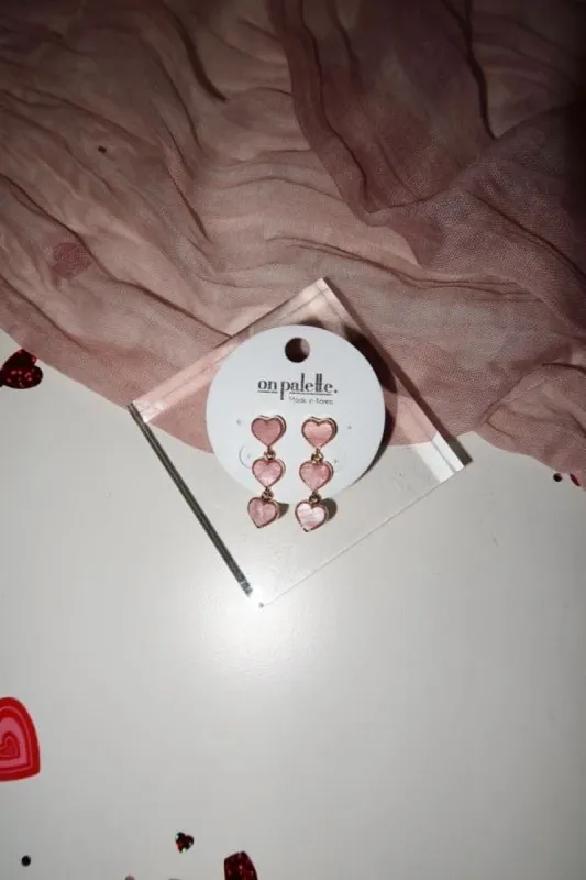 Tiered Heart Drop Earrings sold by LANE 201
