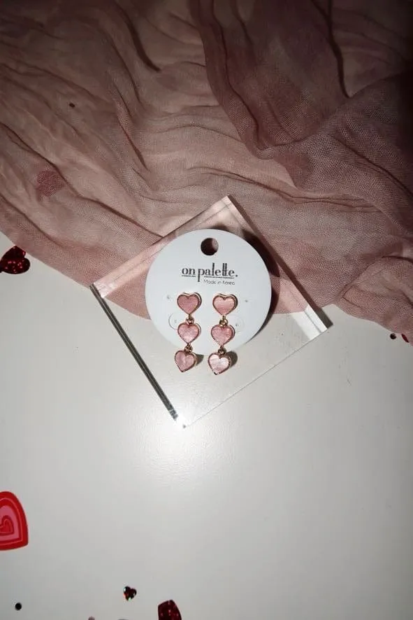 Tiered Heart Drop Earrings sold by LANE 201
